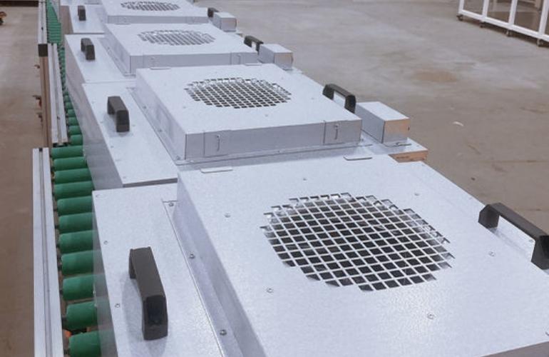 Unidad de filtro de ventilador HEPA hermético para sala limpia