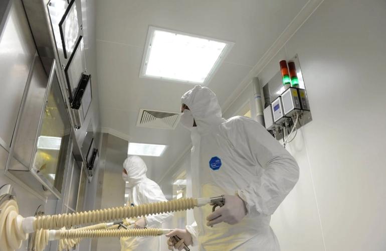 Inspección de la unidad de filtro del ventilador de la sala limpia