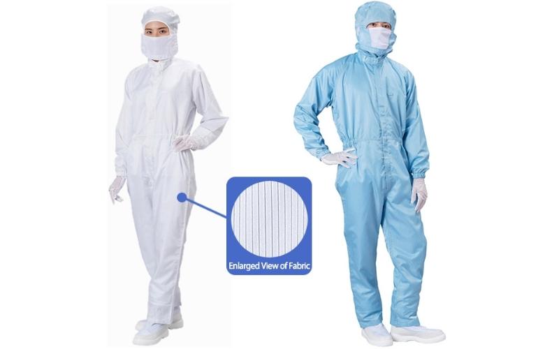 Uniforme para salas blancas de semiconductores